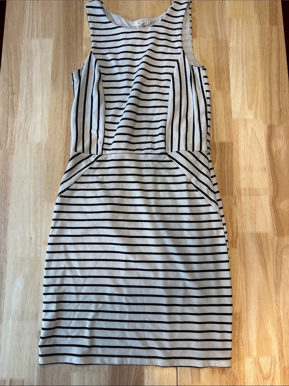 Maurices Black & White Striped Midi Sheath Dress